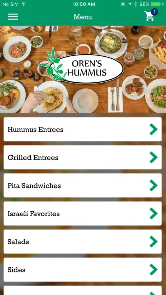 Orens Hummus سکرین شاٹس