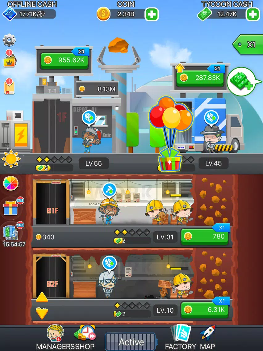 Ore tycoon-idle Mining game iPad  سکرین شاٹس