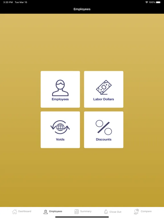ภาพหน้าจอของ Debittech Cloud Reporting iPad 