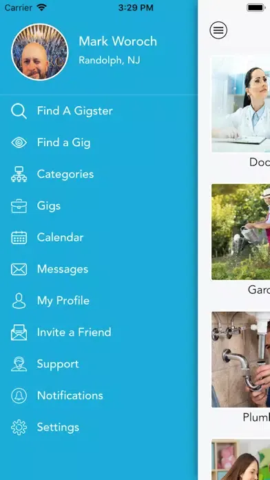 تصاویر Gigster App