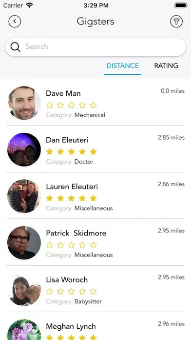 تصاویر Gigster App