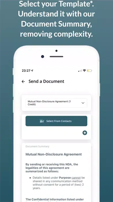 Ảnh chụp màn hình của go NDA: Send & Sign Legal Docs
