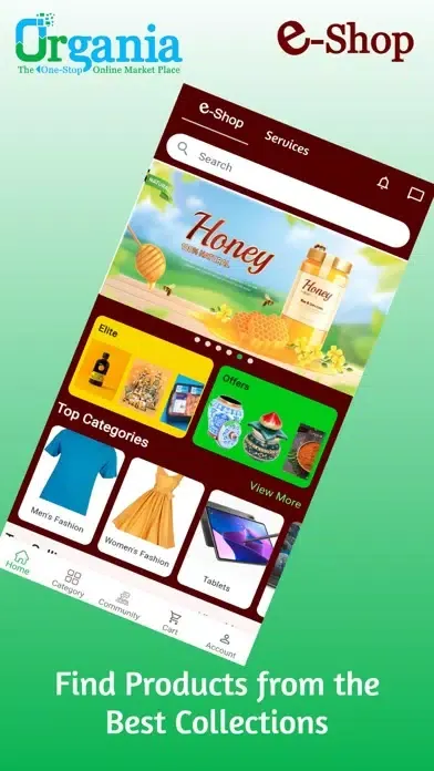 تصاویر Organia Shopping & Hiring App