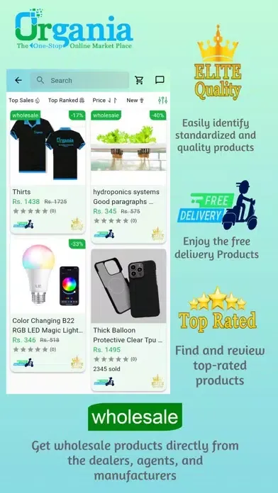 تصاویر Organia Shopping & Hiring App