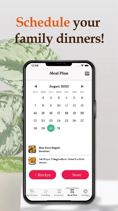 Recipe keeper app: OrganizEat Screenshots