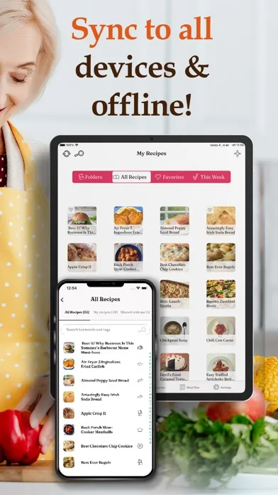 Recipe keeper app: OrganizEat Screenshots