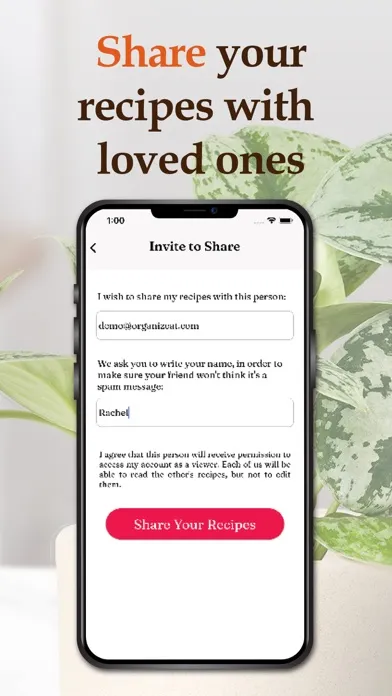 Recipe keeper app: OrganizEat Screenshots
