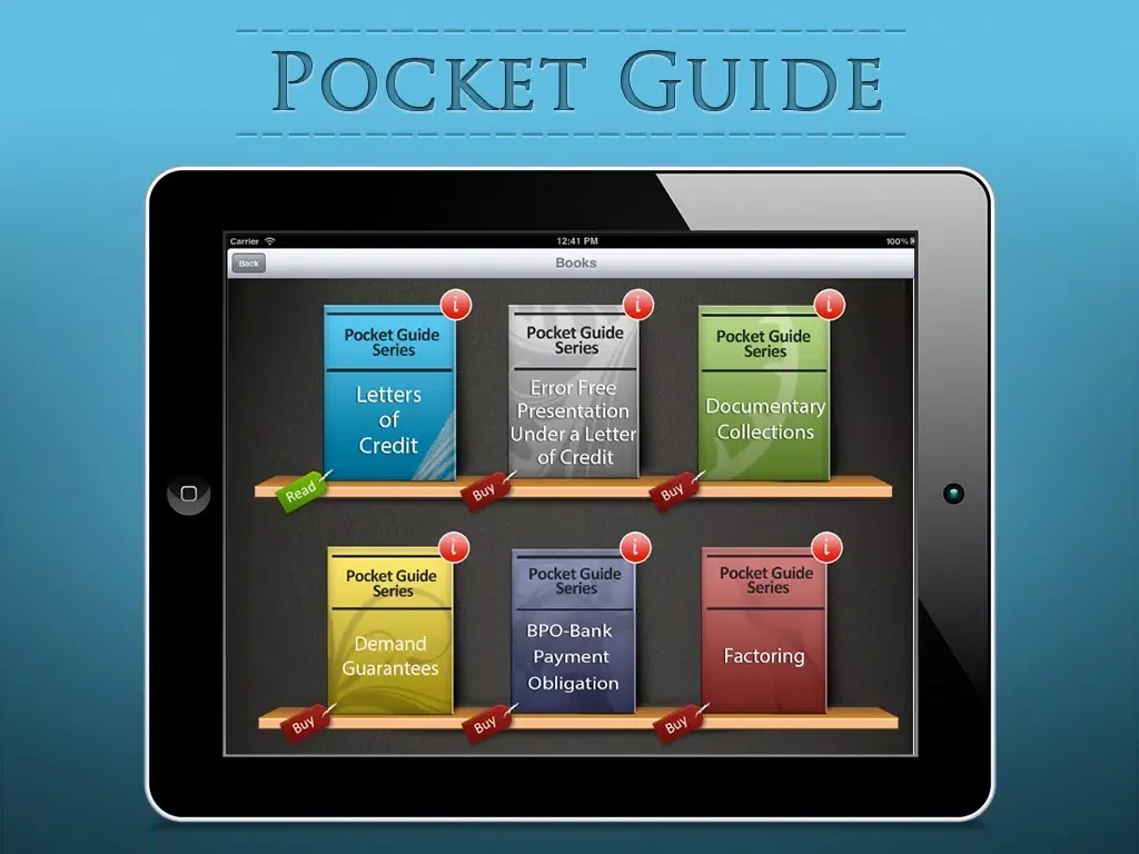 Capturas de tela do Pocket Guide Series for International Trade iPad 