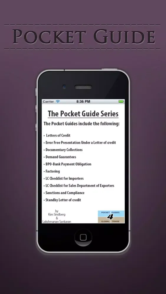 Capturas de tela do Pocket Guide Series for International Trade