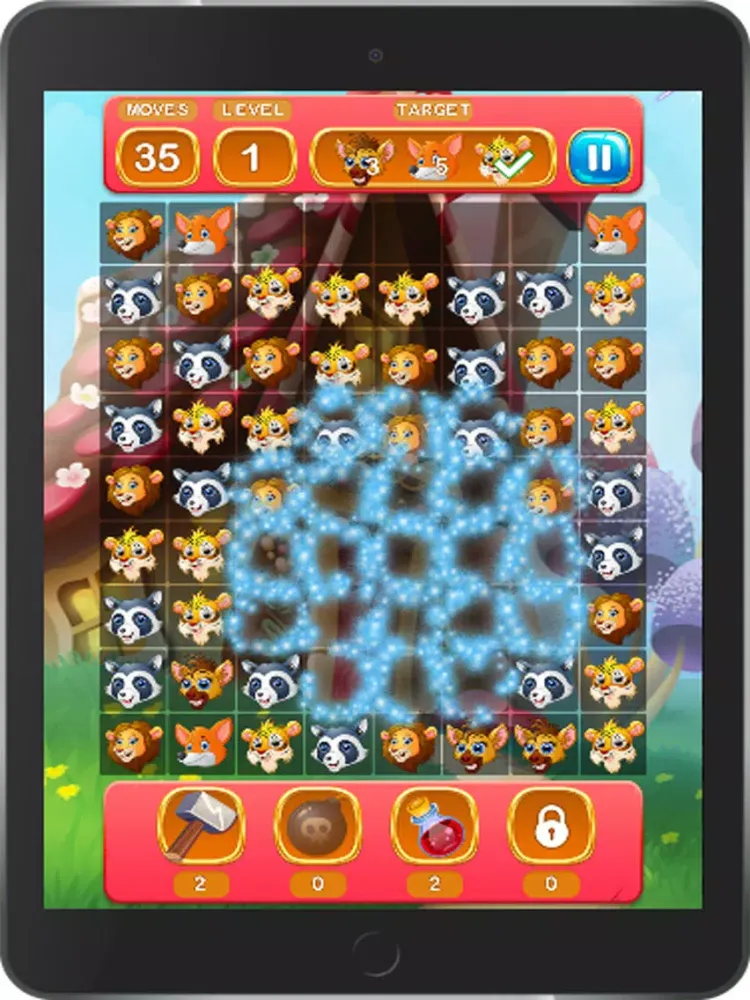 Captures d'écran de animal super match3 iPad 