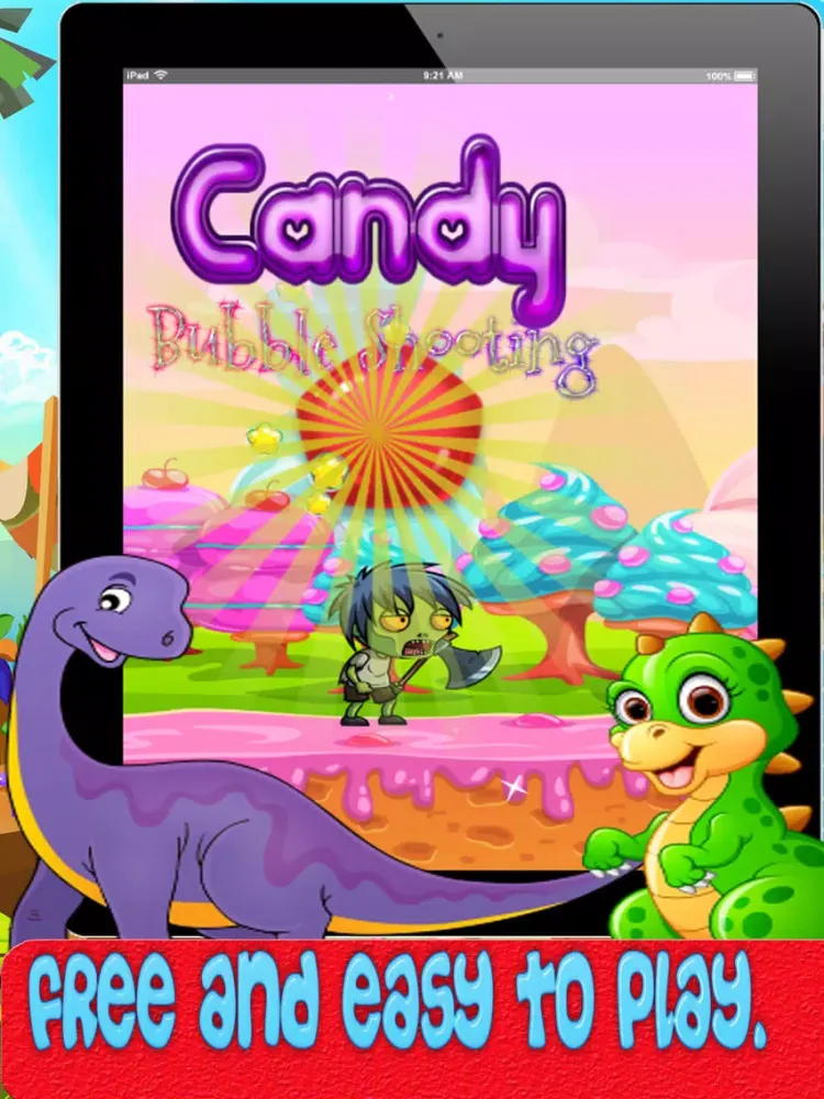 Bubble shooting-zombie shooting bobble sweet candy iPad  Ekran Görüntüleri