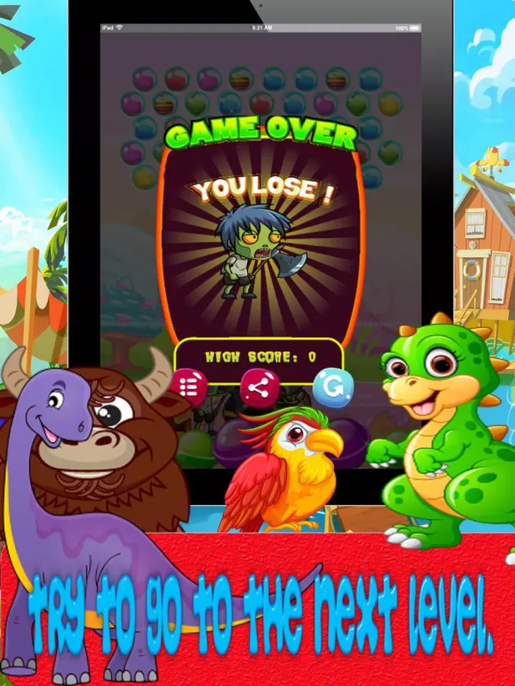 Bubble shooting-zombie shooting bobble sweet candy iPad  Ekran Görüntüleri