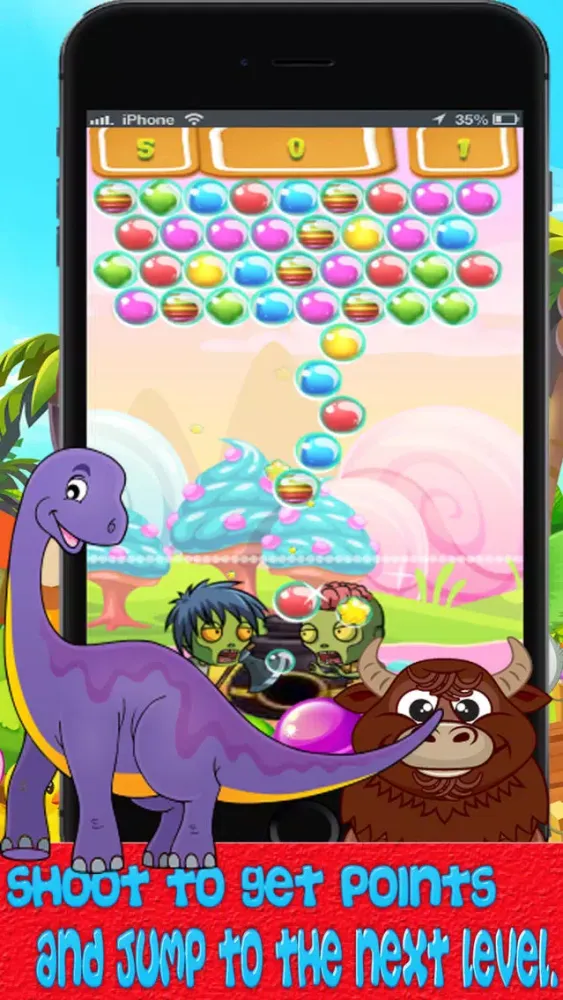 Bubble shooting-zombie shooting bobble sweet candy Ekran Görüntüleri