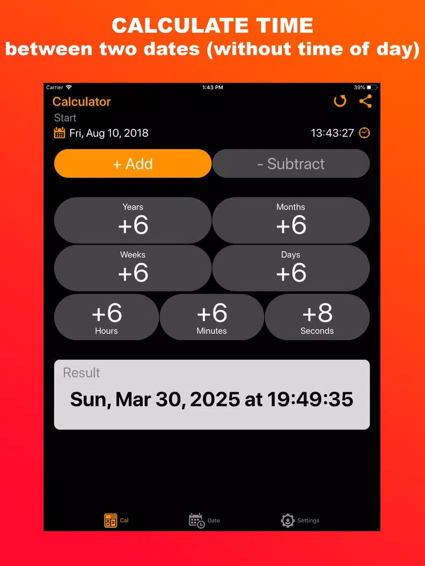 Скриншоты Date & Time Calculator PRO iPad 