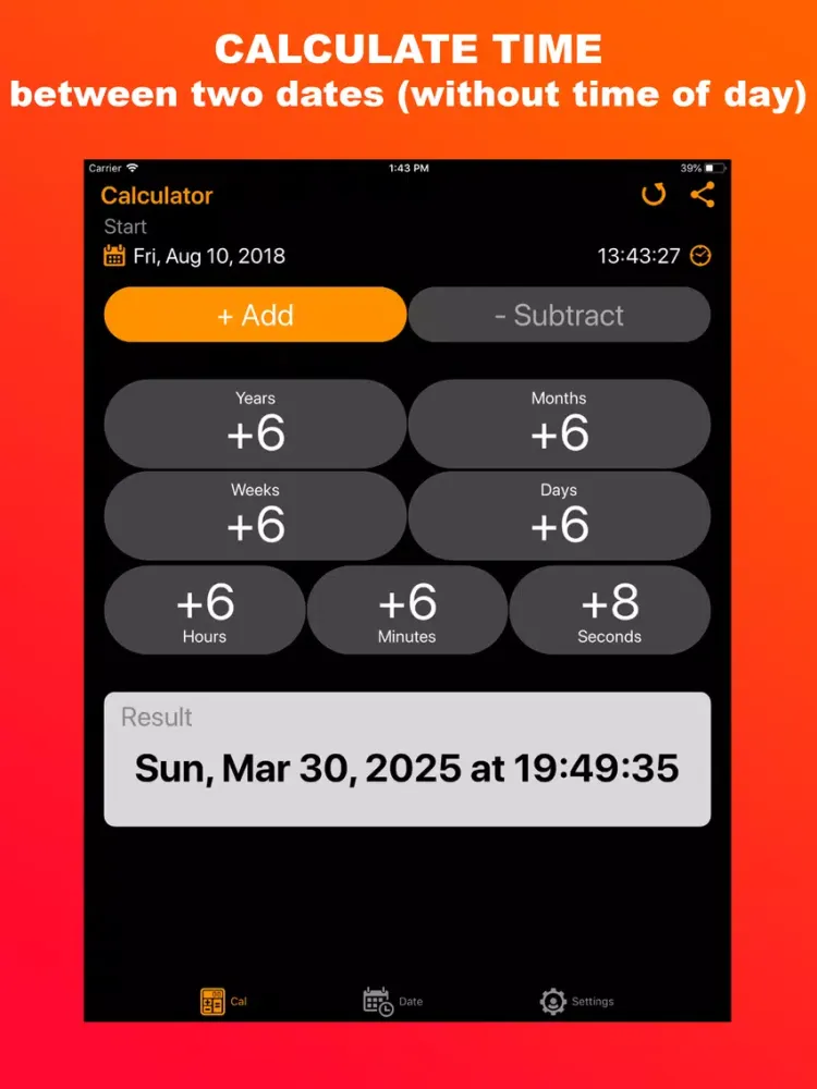 Tangkapan layar Date & Time Calculator PRO iPad 