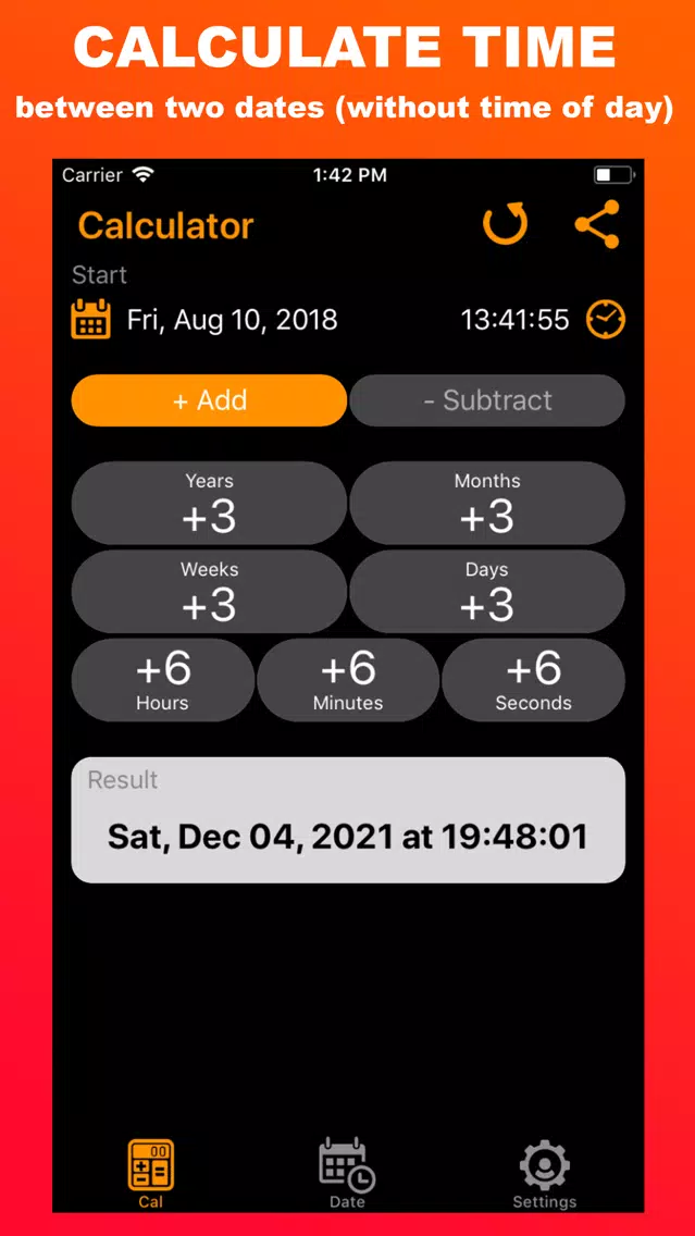Скриншоты Date & Time Calculator PRO