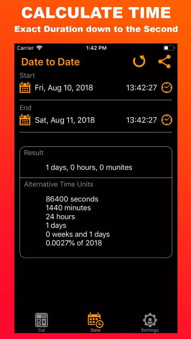 Скриншоты Date & Time Calculator PRO
