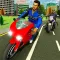 Police Motorbike Driving City