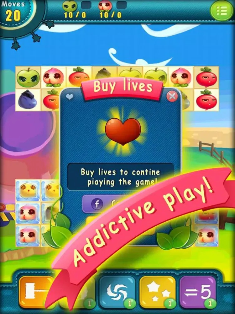Captures d'écran de Farm Mania: Fruit Crush Heroes iPad 