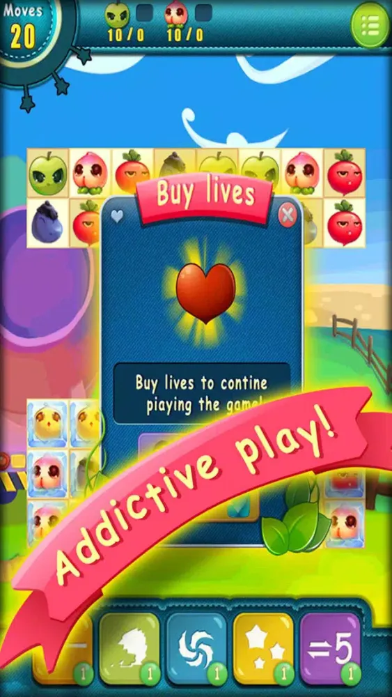Captures d'écran de Farm Mania: Fruit Crush Heroes