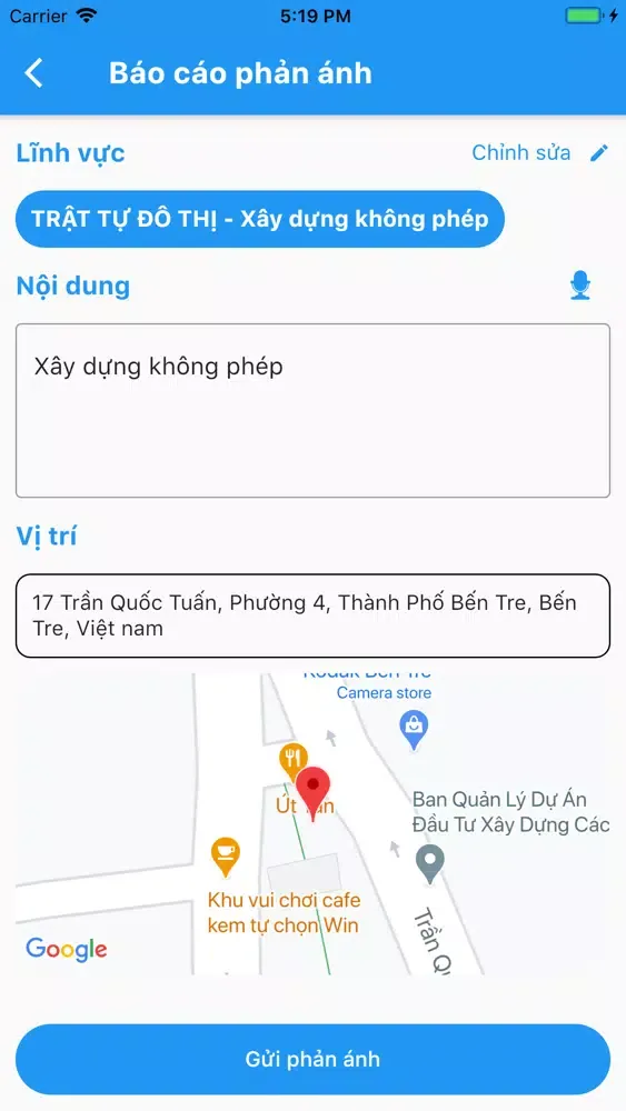 Captures d'écran de TP Bến Tre Trực Tuyến