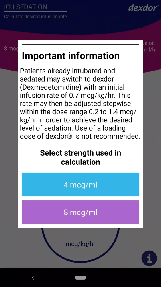 Скриншоты Dexdor Dosing Calculator
