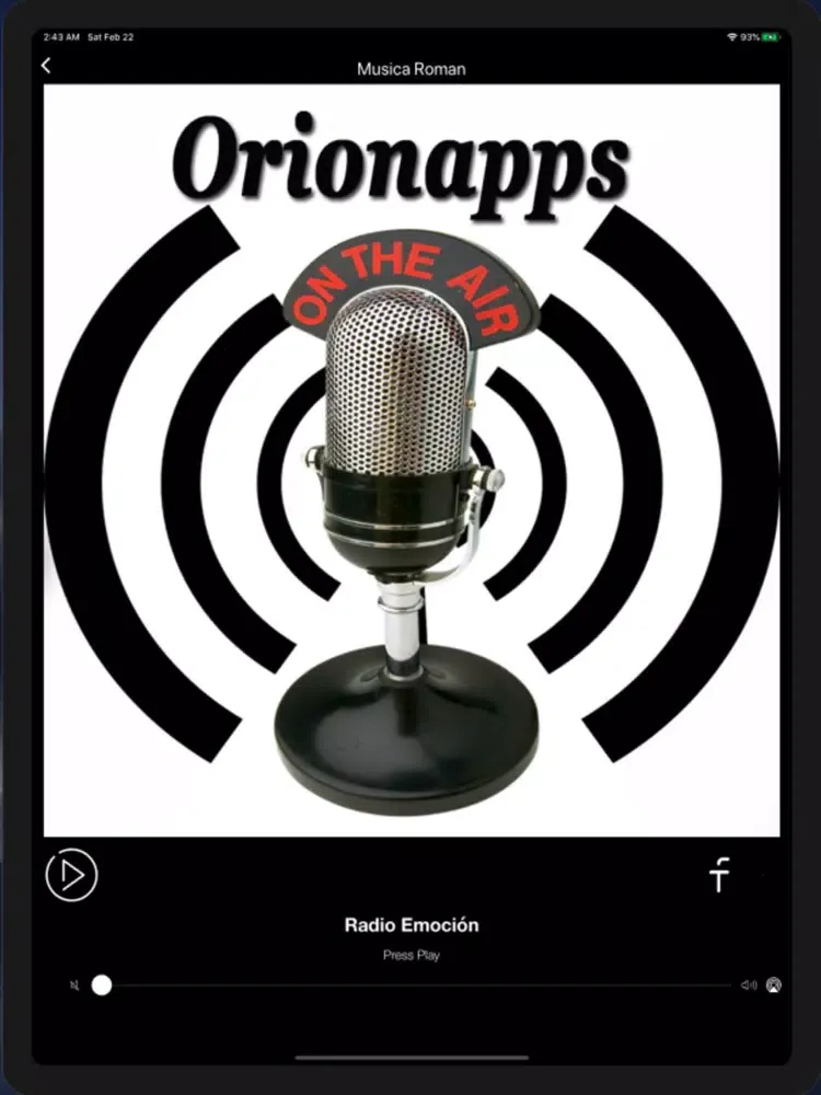 Tangkapan skrin Romantic music iPad 