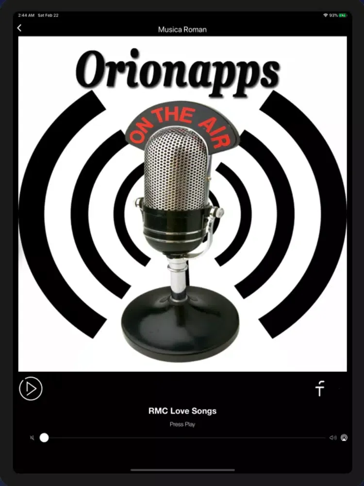 Tangkapan skrin Romantic music iPad 