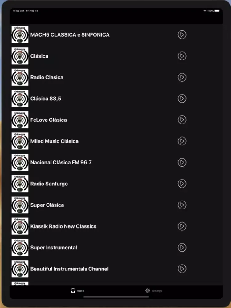 Capturas de tela do Classical Instrumental Radio iPad 