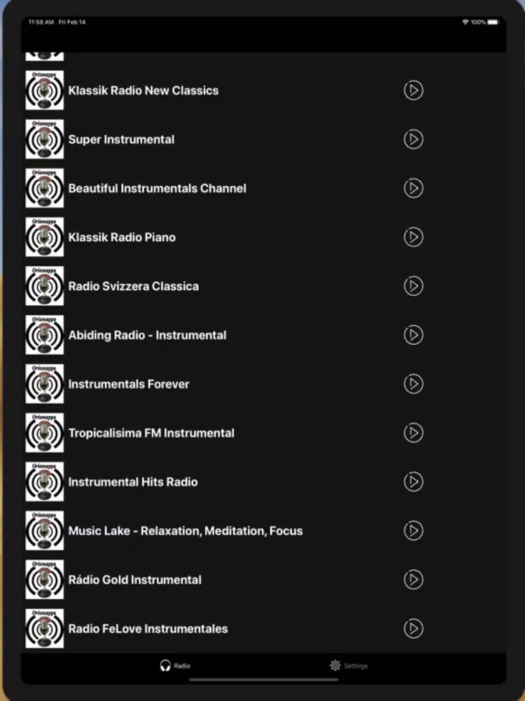 Capturas de tela do Classical Instrumental Radio iPad 