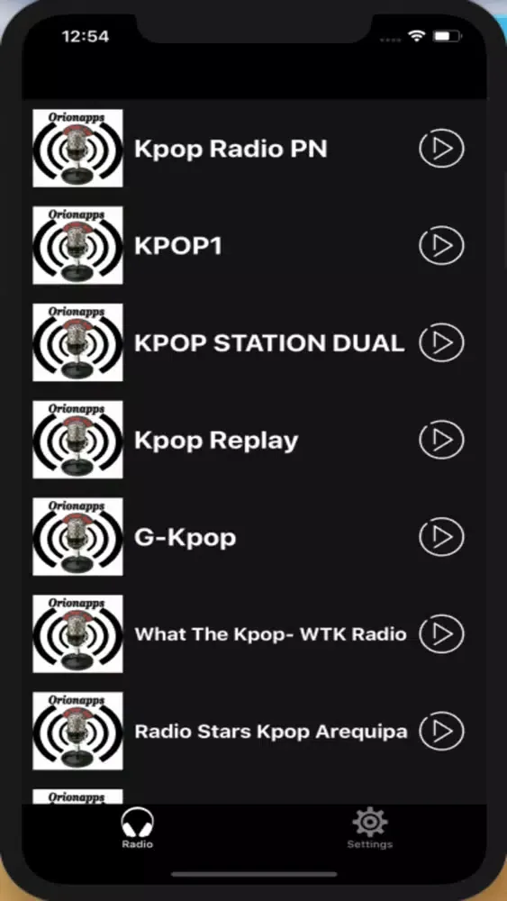 ภาพหน้าจอของ Radio Kpop HD