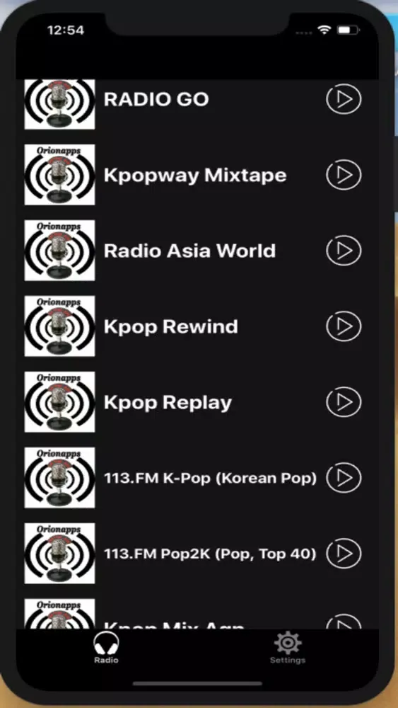 ภาพหน้าจอของ Radio Kpop HD
