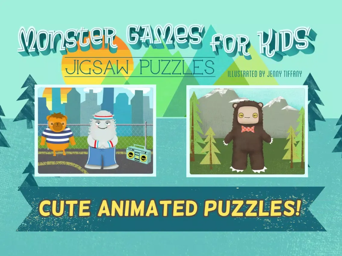 Monster Games for Kids: Jigsaw Puzzles HD - Gold iPad  স্ক্রিনশট