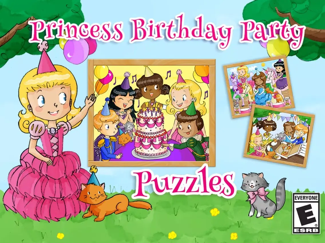 Princess Birthday Puzzles Gold iPad  سکرین شاٹس