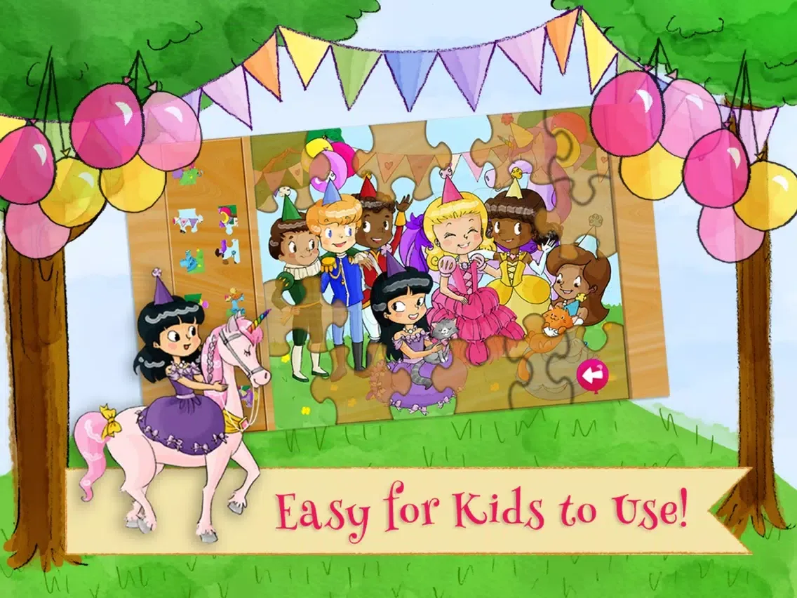 Princess Birthday Puzzles Gold iPad  سکرین شاٹس