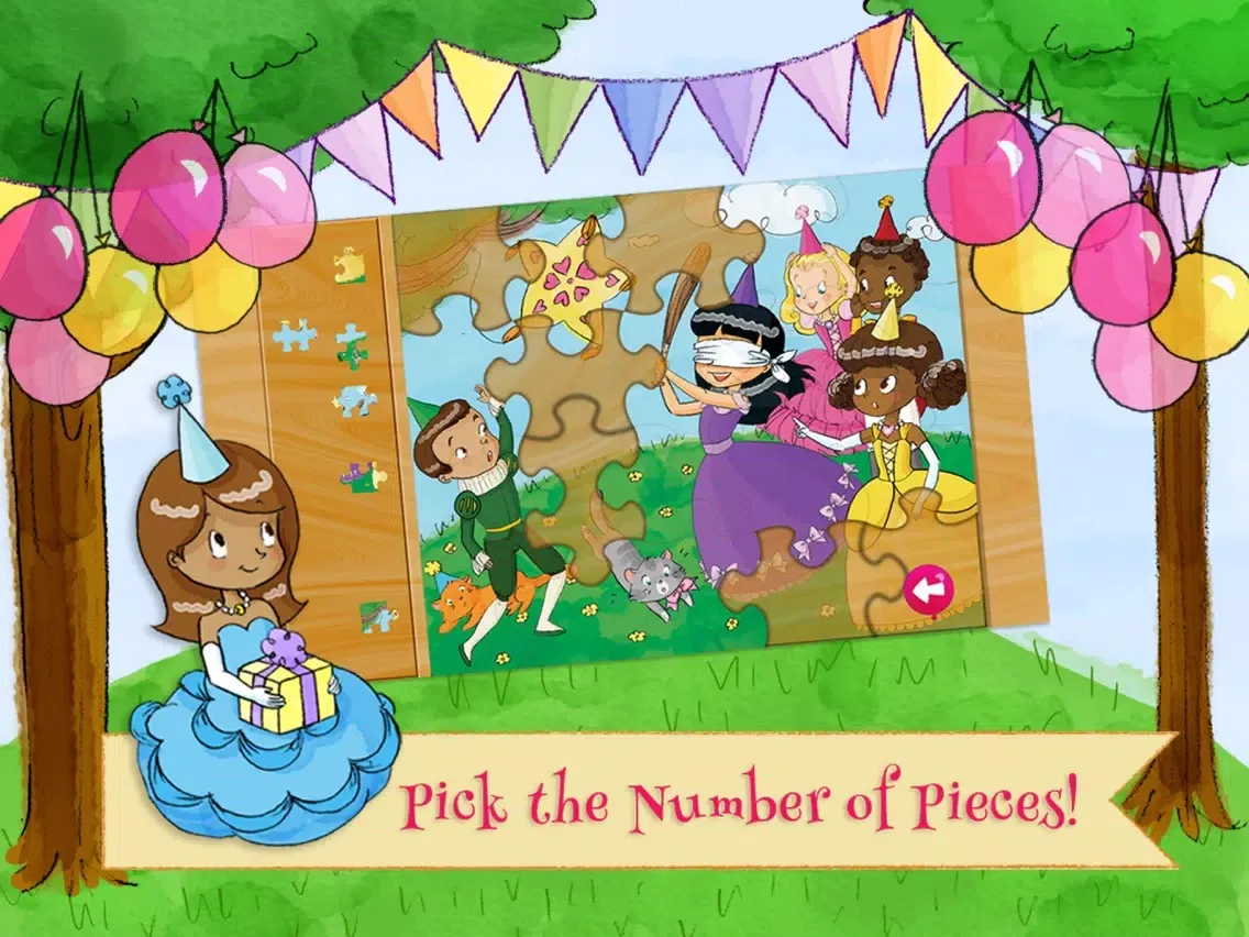 Princess Birthday Puzzles Gold iPad  سکرین شاٹس