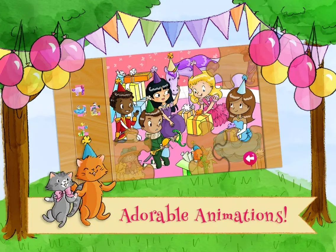 Princess Birthday Puzzles Gold iPad  سکرین شاٹس
