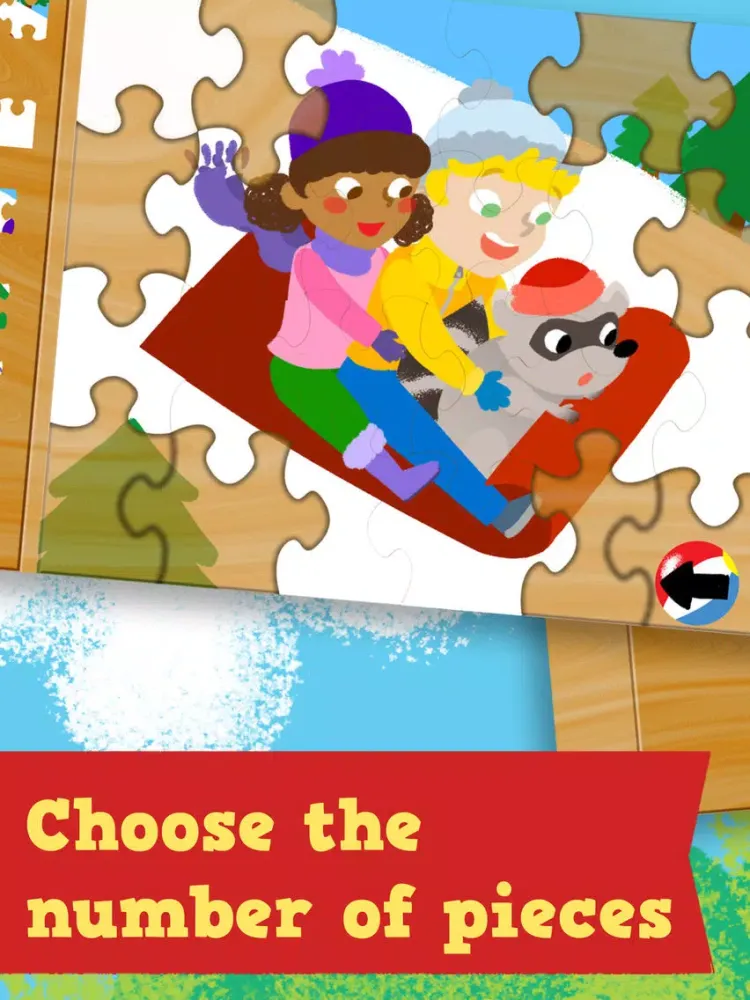 Captures d'écran de Kids Season Puzzles: Animated Spring, Summer, Fall and Winter Wooden Jigsaw Puzzle Games for Toddler and Preschool Boys and Girls - Education Edition iPad 
