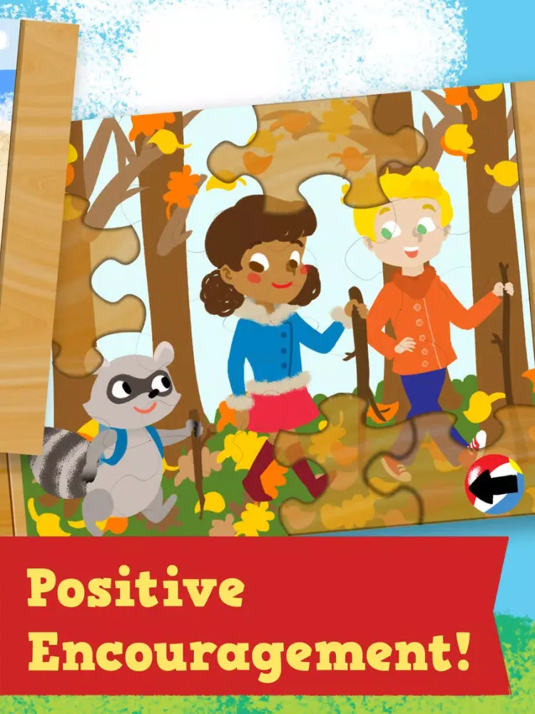 Captures d'écran de Kids Season Puzzles: Animated Spring, Summer, Fall and Winter Wooden Jigsaw Puzzle Games for Toddler and Preschool Boys and Girls - Education Edition iPad 