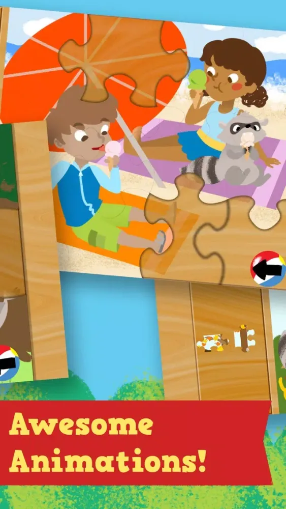 Captures d'écran de Kids Season Puzzles: Animated Spring, Summer, Fall and Winter Wooden Jigsaw Puzzle Games for Toddler and Preschool Boys and Girls - Education Edition