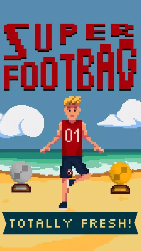 Super Footbag - World Champion 8 Bit Hacky Ball Juggling Sports Game應用截圖