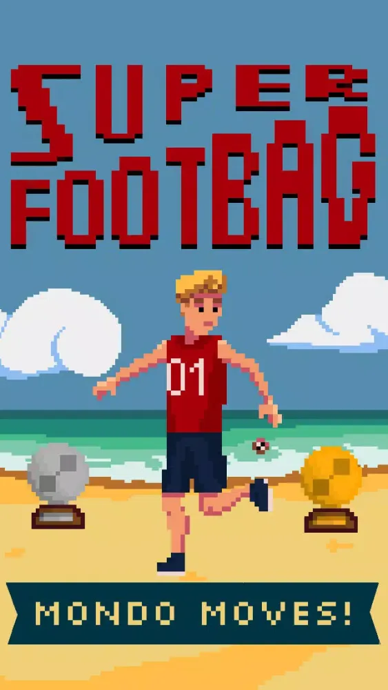 Super Footbag - World Champion 8 Bit Hacky Ball Juggling Sports Game應用截圖