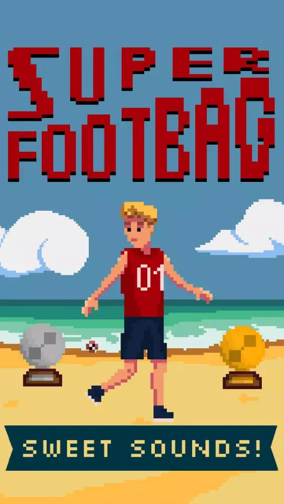 Super Footbag - World Champion 8 Bit Hacky Ball Juggling Sports Game應用截圖