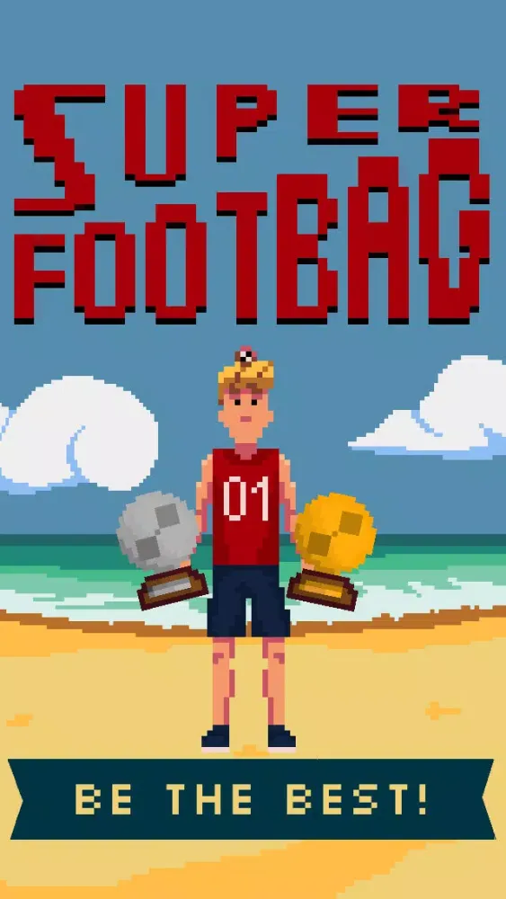 Super Footbag - World Champion 8 Bit Hacky Ball Juggling Sports Game應用截圖