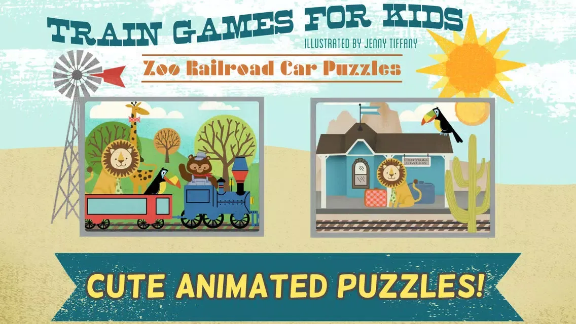 Capturas de pantalla de Train Games for Kids: Zoo Railroad Car Puzzles All