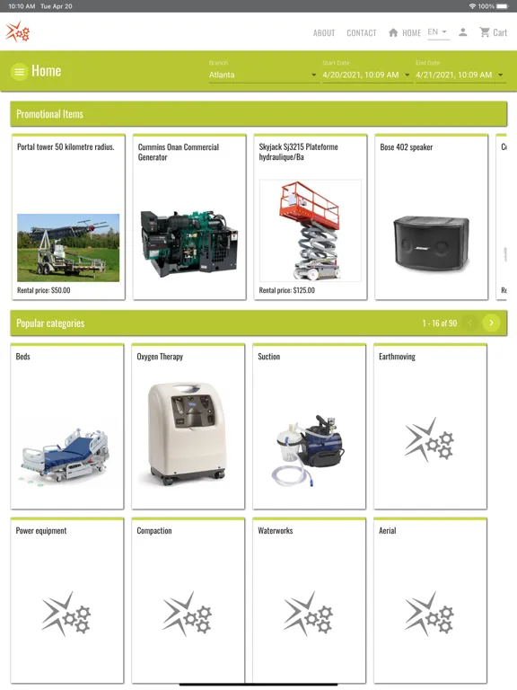 Capturas de tela do Sirius Shopping Web Portal iPad 