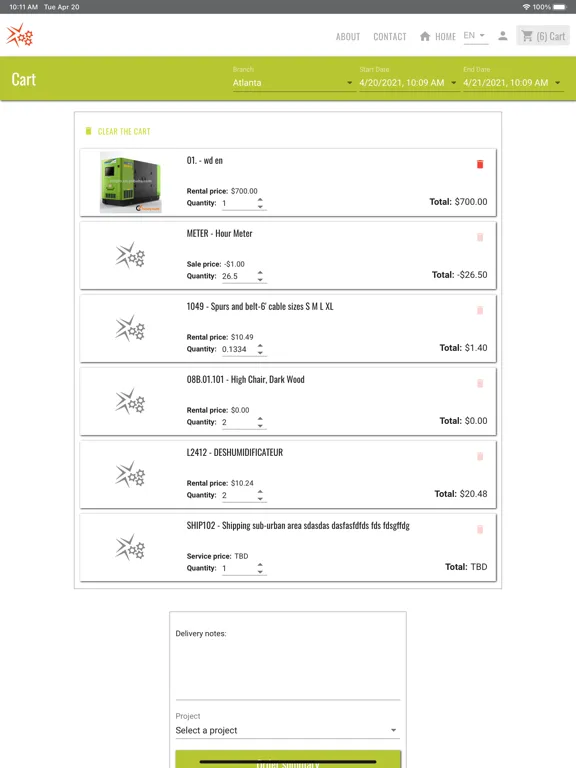 Capturas de tela do Sirius Shopping Web Portal iPad 