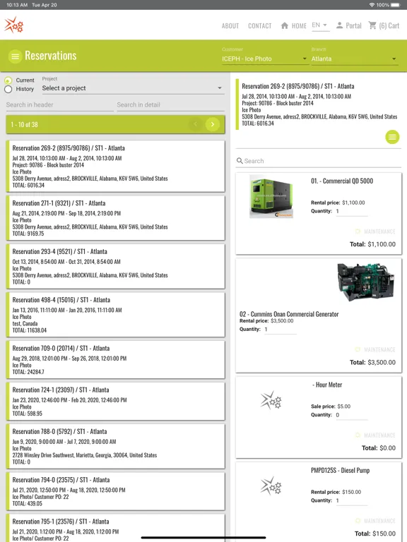 Capturas de tela do Sirius Shopping Web Portal iPad 