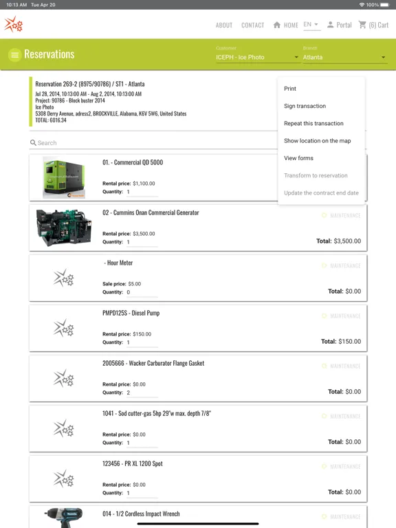 Capturas de tela do Sirius Shopping Web Portal iPad 