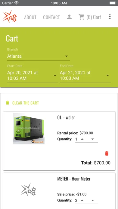 Capturas de tela do Sirius Shopping Web Portal